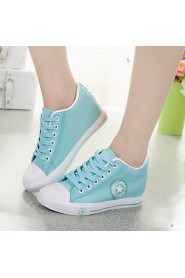 Women's Shoes Fabric Wedge Heel Comfort Round Toe Fashion Sneakers