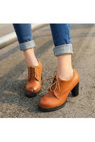 Women's Shoes Round Toe Chunky Heel Oxfords Shoes More Colors available
