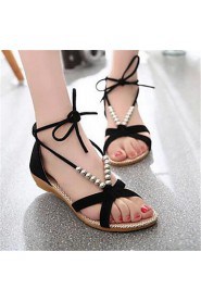 Women's Shoes Synthetic Low Heel Mary Jane Sandals Dress / Casual Black / Blue / White / Orange