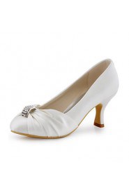 Women's Wedding Shoes Heels / Round Toe Heels Wedding / Party & Evening / Dress Purple / Ivory / White