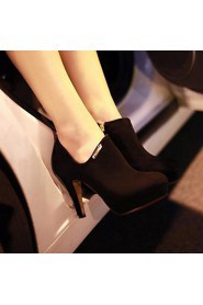 Women's Shoes Round Toe Stiletto Heel Ankle Boots