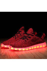 Women's LED Shoes USB charging Synthetic Fashion Sneakers Athletic/Casual Black/Green/Red/Gray