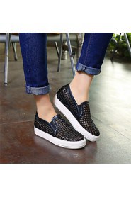 Women's Shoes Platform Platform / Comfort Loafers Outdoor / Dress / Casual Black / Pink / White