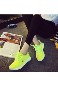 Women's Shoes Canvas Flat Heel Comfort Fashion Sneakers Outdoor / Casual / Athletic Black / Green / Red / White