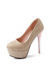 Women's Shoes Stiletto Heel Heels / Platform / Round Toe Heels Party & Evening / Dress Red / Silver / Gold