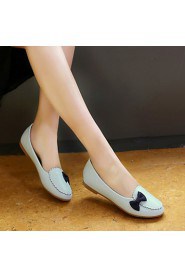 Women's Shoes Flat Heel Round Toe Flats Dress / Casual Blue / Pink / White
