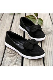 Women's Shoes Fleece Flat Heel Comfort Flats Outdoor / Casual Black / Blue / Red