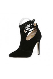Women's Shoes Leatherette Stiletto Heel Heels Heels Wedding / Party & Evening / Dress Black