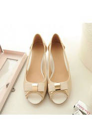 Women's Shoes Wedge Heel Wedges/Open Toe Sandals Office & Career/Dress Pink/Purple/Beige