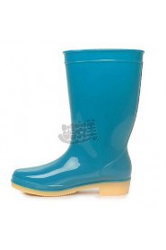 Women's Shoes Rubber Flat Heel Rain Boots Boots Outdoor Blue / Green / Purple