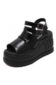 Women's Shoes Wedge Heel Wedges / Creepers / Open Toe Sandals Casual Black
