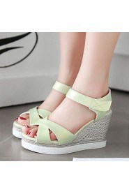 Women's Shoes Wedges Heels /Platform/Sling back/Open Toe Sandals Dress Black/Pink/White/Dark Green/Light Green