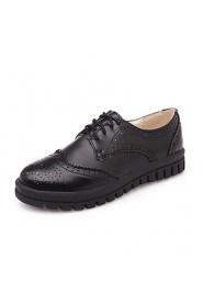 Women's Shoes Low Heel Round Toe Oxfords Office & Career/Dress/Casual Black/White