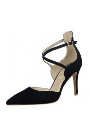 Women's Shoes Velvet Stiletto Heel Heels Heels Casual Black / Pink / Red / Gray