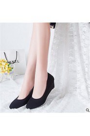 Women's Shoes Synthetic Wedge Heel Wedges Heels Office & Career Black / Khaki
