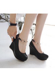 Women's Shoes Wedges / Heels / Platform Heels Outdoor / Dress / Casual Black / Pink / White