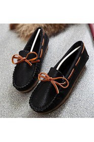 Women's Shoes Leatherette Flat Heel Comfort Flats Outdoor / Casual Black / Purple / Gold