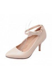 Women's Shoes Leatherette Stiletto Heel Heels Heels Wedding / Office & Career / Party & Evening Blue / Pink / Beige