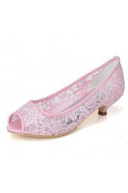Women's Wedding Shoes Peep Toe Sandals Wedding / Party & Evening Black / Pink / Ivory / White