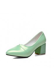 Women's Shoes Chunky Heel/Pointed Toe Heels Office & Career/Party & Evening/Dress Green/Pink/White