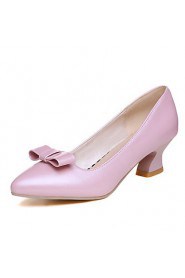 Women's Shoes Low Heel Pointed Toe Heels Office & Career/Dress Black/Pink/White