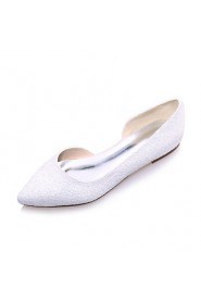 Women's Wedding Shoes Pointed Toe Flats Wedding / Party & Evening Black / Ivory / White