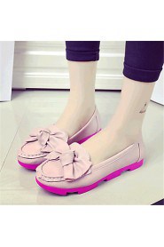Women's Shoes Leatherette Platform Creepers / Comfort Flats Outdoor / Casual Black / Pink / White