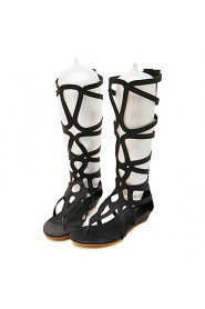 Women's Shoes Flat Heel Gladiator Sandals Casual Black/Gold