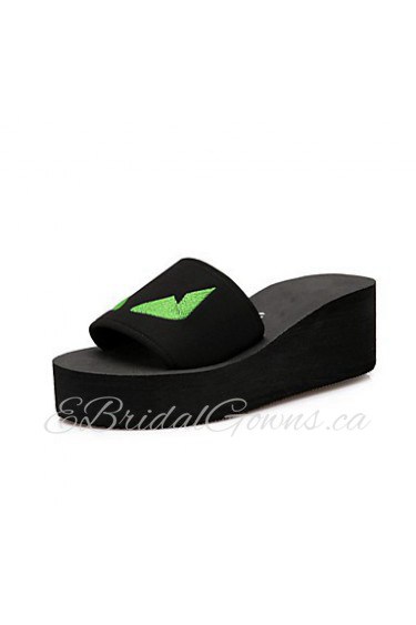 Women's Shoes Customized Materials Flat Heel Slippers Slippers Outdoor / Dress / Casual Blue / Green / Pink / White