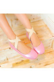 Women's Shoes Flat Heel Square Toe Flats Casual Black / Pink / Silver / Gold