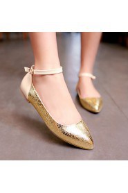 Women's Shoes Flat Heel Comfort / Pointed Toe Flats Wedding / Party & Evening / Dress Silver / Gold