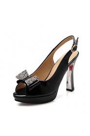 Women's Shoes Spool Heel Heels/Platform/Sling back/Open Toe Sandals Party & Evening/Dress Black/Pink/White