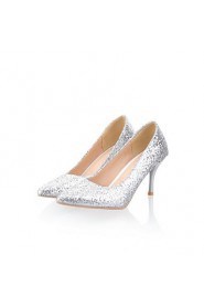 Women's Shoes Glitter/Stiletto Heel/Pointed Toe Heels Wedding/Party & Evening/Dress Purple/Silver/Gold