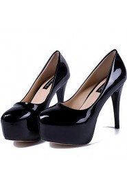Women's Shoes Leatherette Stiletto Heel Heels Heels Party & Evening Black / Gray