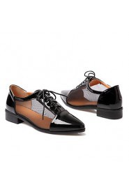 Women's Shoes Chunky Heel Pointed Toe Oxfords Shoes with Lace-up Dress More Colors available
