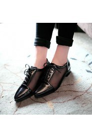 Women's Shoes Chunky Heel Pointed Toe Oxfords Shoes with Lace-up Dress More Colors available