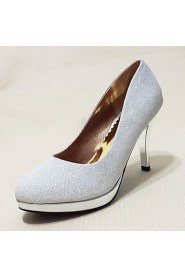 Women's Shoes Glitter Stiletto Heel Heels Pumps/Heels Wedding/Party & Evening/Casual Silver