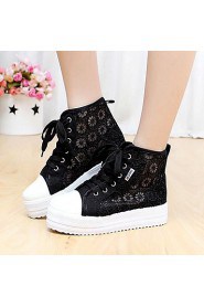 Women's Shoes Libo New Style Platform Casual Comfort Breathable Canvas Fashion Sneakers Black / Pink / White