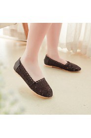 Women's Shoes / Leatherette Flat Heel Comfort Flats Outdoor / Dress / Casual Black / Brown / Beige
