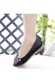 Women's Shoes Leatherette Flat Heel Ballerina Flats Outdoor / Office & Career / Dress / Casual Black / Blue