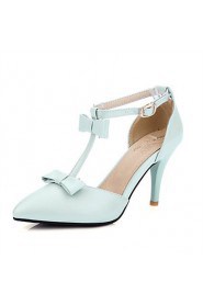 Women's Shoes Leatherette Stiletto Heel Heels Heels Wedding / Party & Evening / Dress / Casual Black / Blue / Pink