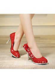 Women's Shoes Heel Heels / Platform Heels Wedding / Party & Evening / Dress Red / Gold/3361-1