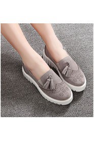 Women's Shoes Wedge Heel Comfort / Round Toe Oxfords Outdoor / Casual Black / Gray