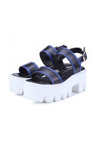 Women's Shoes Platform Platform / Slingback / Creepers / Open Toe Sandals Outdoor / Dress / Casual Black / White