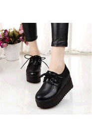 Women's Shoes Leatherette Platform Creepers Fashion Sneakers Outdoor / Casual Black / White
