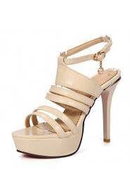 Women's Shoes Stiletto Heel Platform / Open Toe Sandals Wedding / Party & Evening / Dress Black / Red / Beige