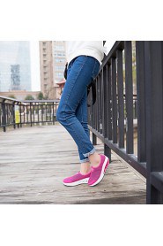 Women's Shoes Casual/Travel/Athletic Fashion Tulle Leather Sport Casual Shoes Fuchsia/Gray/Black
