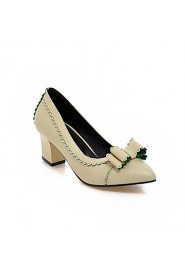 Women's Shoes Heel Heels / Pointed Toe Heels Office & Career / Dress / Casual Black / Pink / White / Beige/020