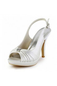 Women's Wedding Shoes Heels / Peep Toe Sandals Wedding / Party & Evening / Dress Ivory