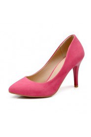 Women's Shoes Leatherette Stiletto Heel Heels / Pointed Toe Heels Casual Blue / Pink / Red / Almond
